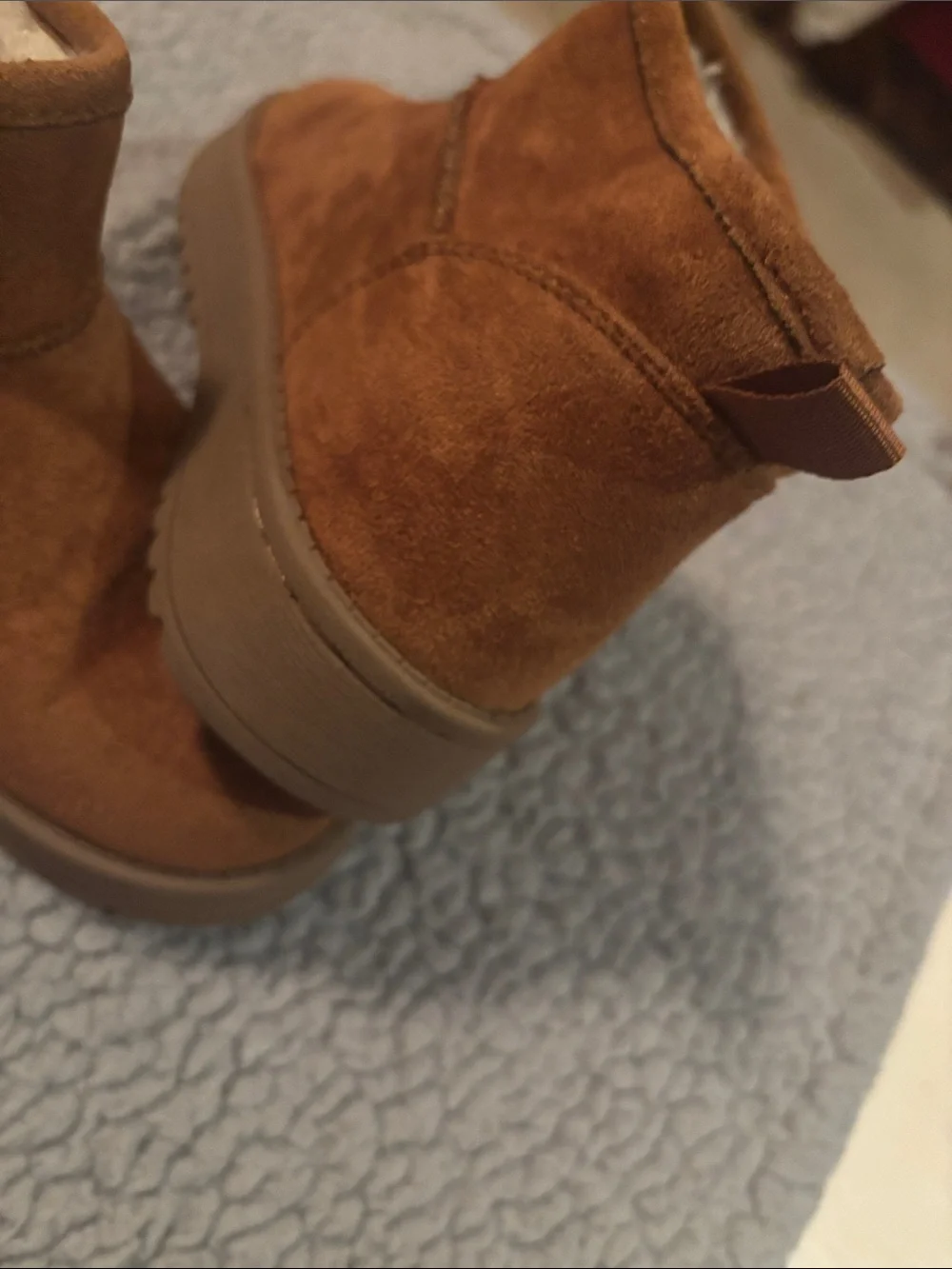 Sonoma Kids Tan Suede Fleece-Lined Ankle Boots
